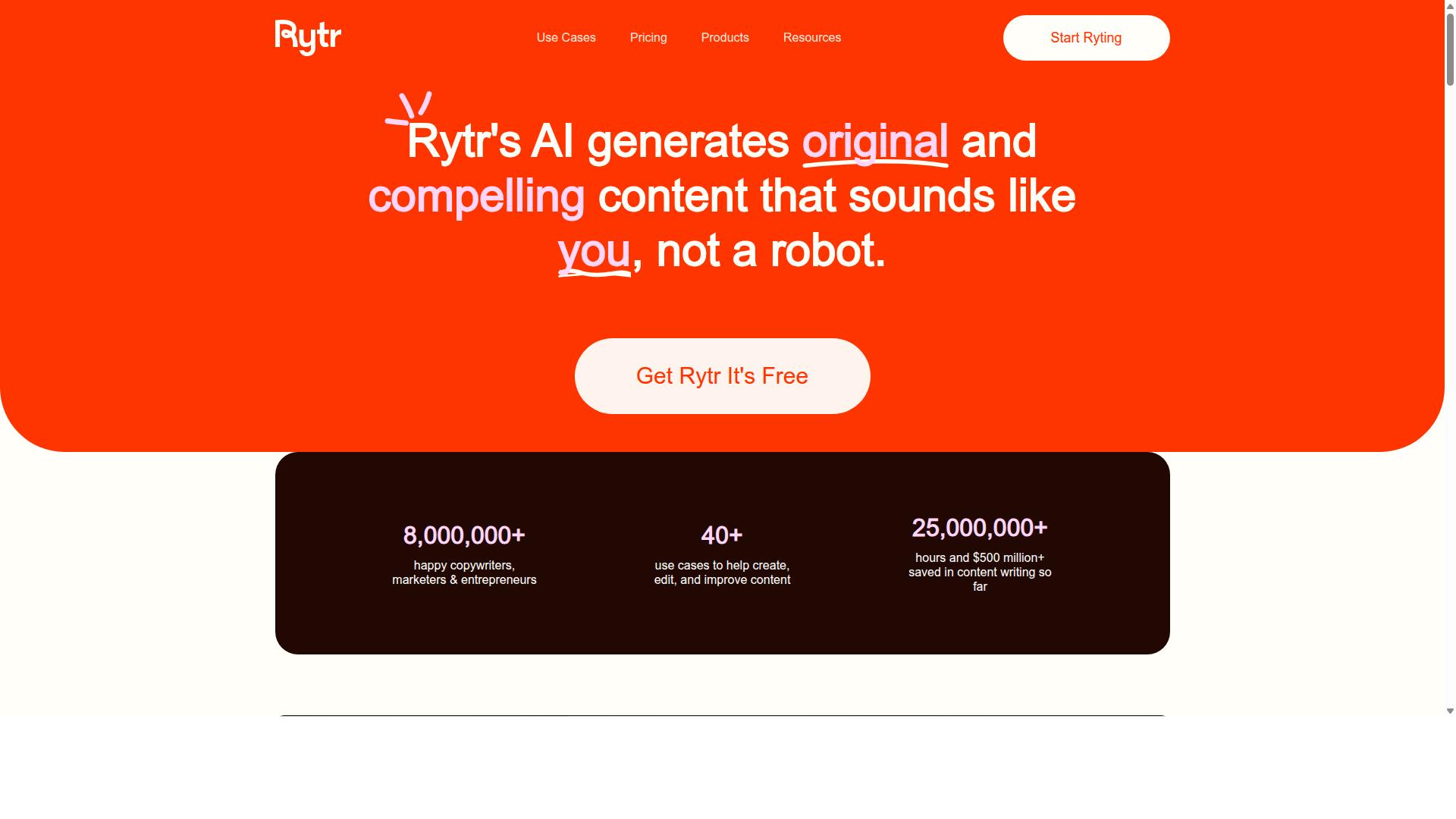Rytr website