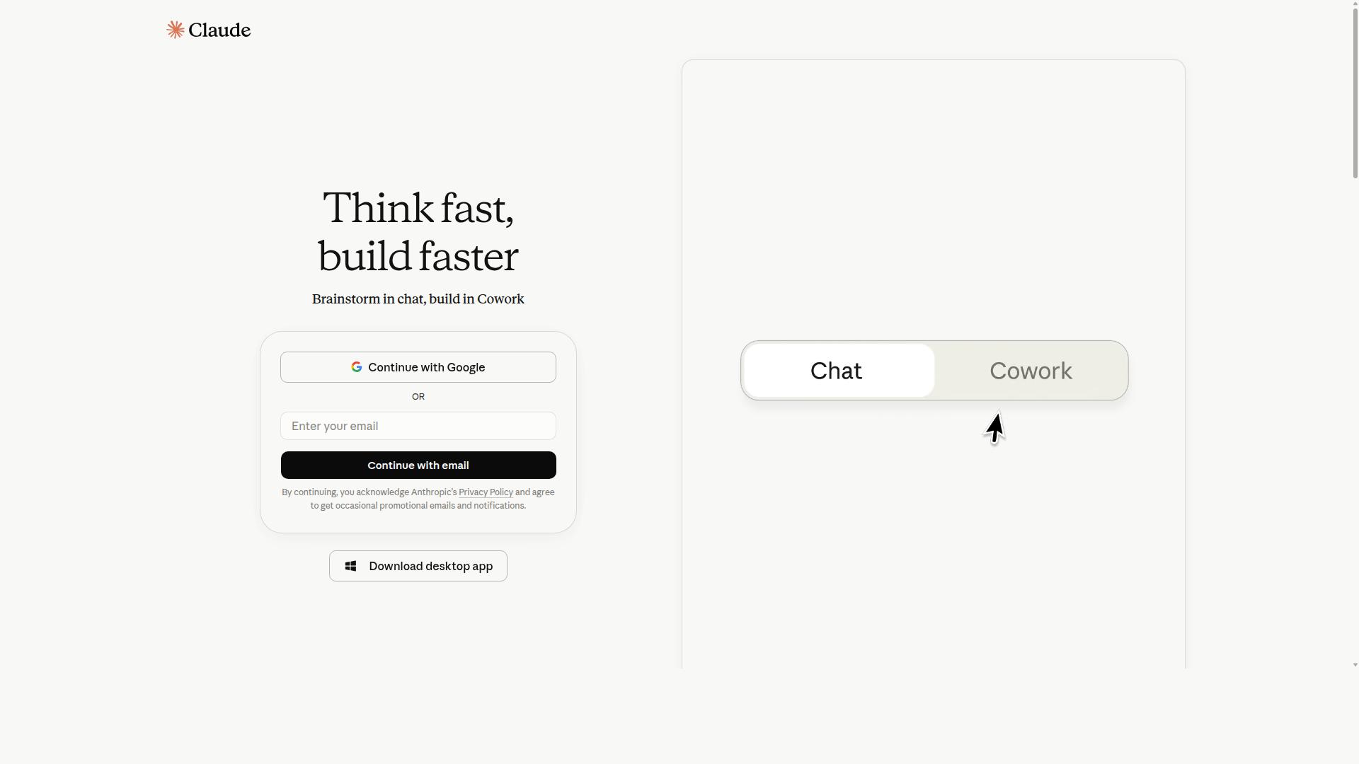 Claude website